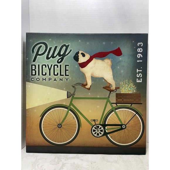 PUG CANVAS WALL ART Ryan Fowler 16x16 GORGEOUS GREENS! - Picture 1 of 5